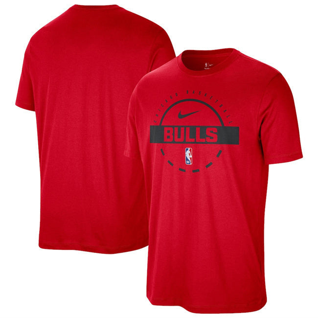 Chicago Bulls Red Practice T-Shirt Basketball Jersey basketball jersey product view 1