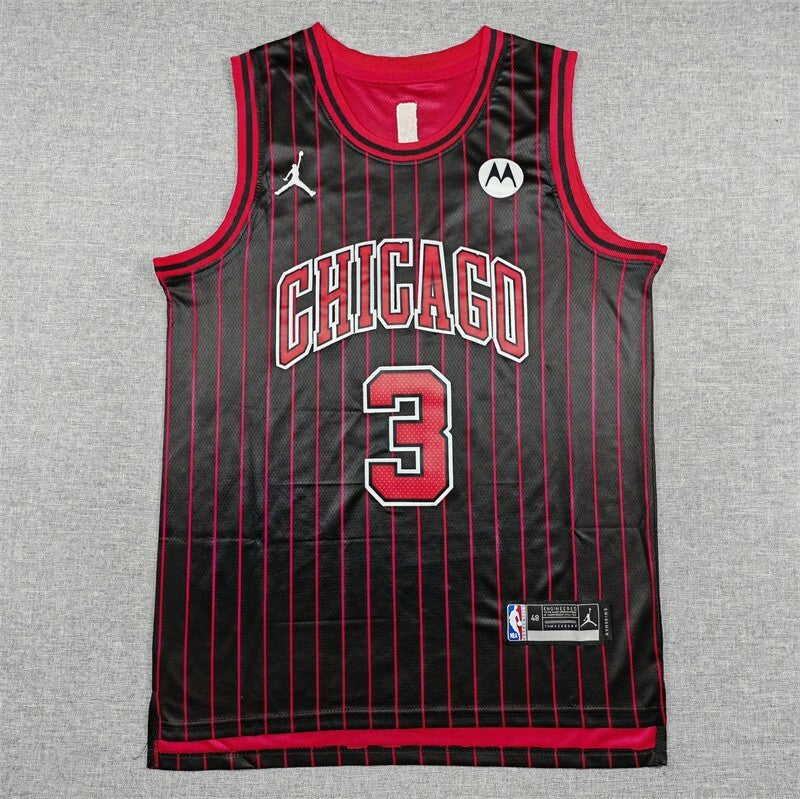 Chicago Bulls #3 Josh Giddey 26 Bulls 3 Black Style 4 Basketball Jersey basketball jersey product view 1