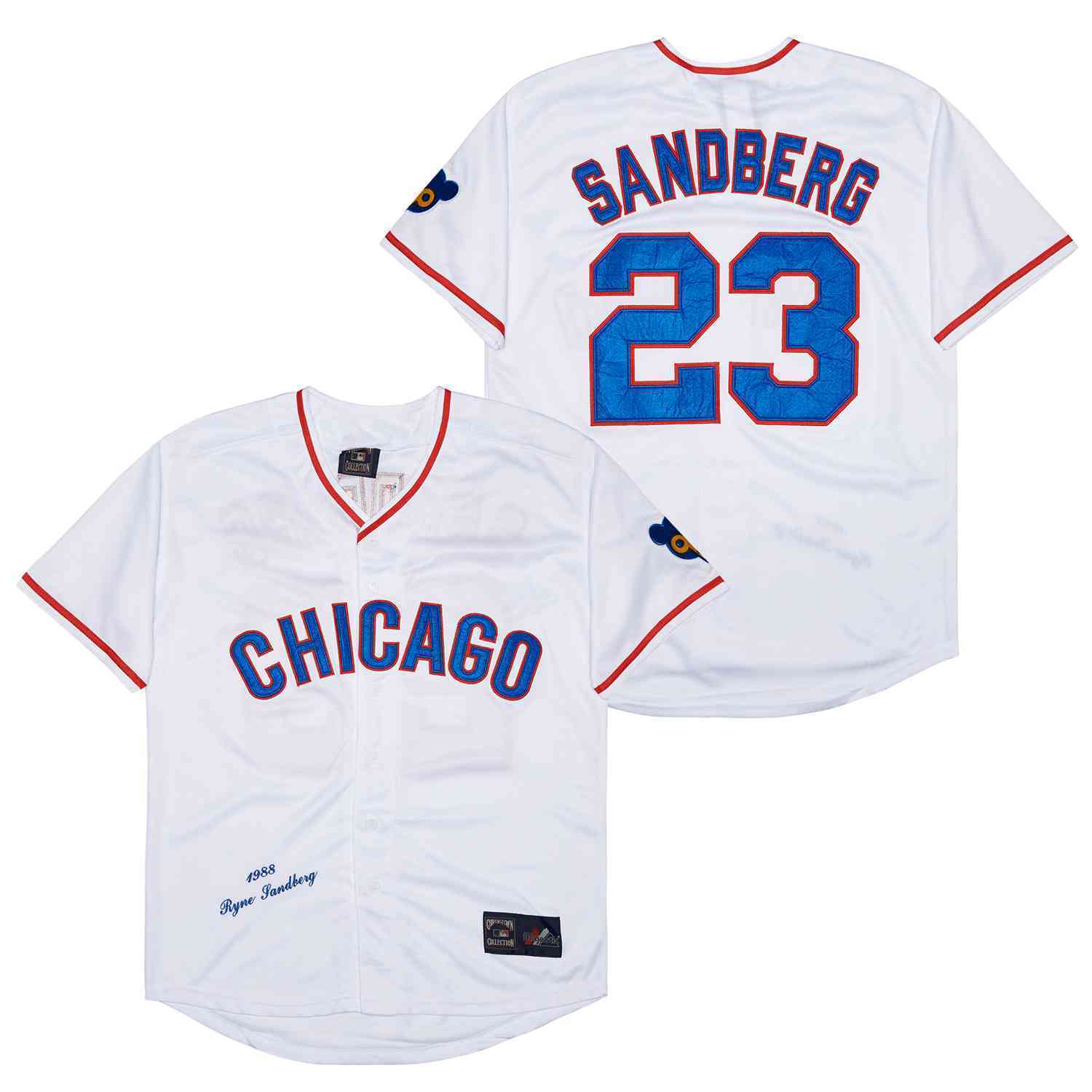 Chicago Cubs #23 Ryne Sandberg Cubs 23 White Edition Retro Baseball Jersey baseball jersey product view 1