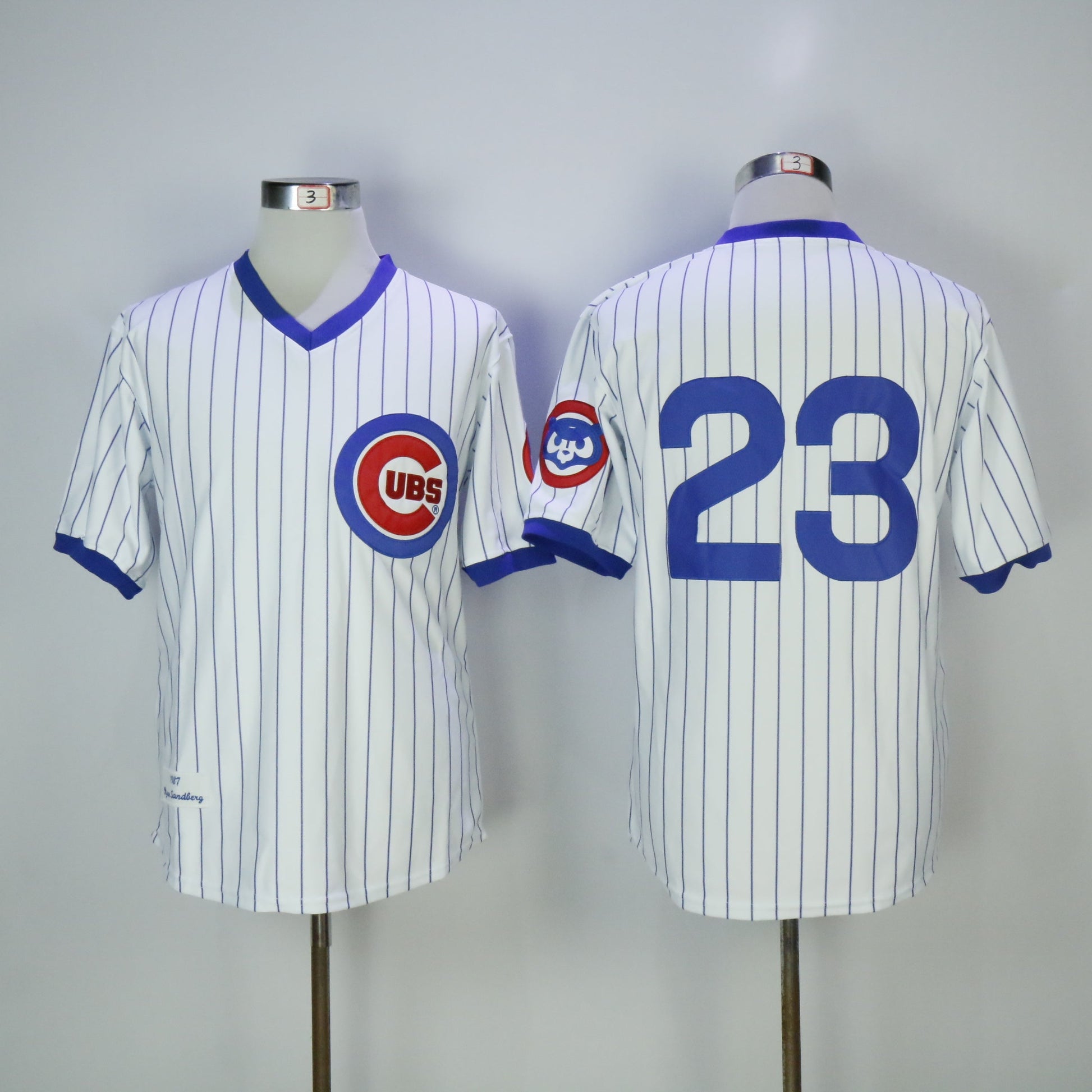 Chicago Cubs #23 Ryne Sandberg Cubs 23 White Retro .JPG Baseball Jersey baseball jersey product view 1