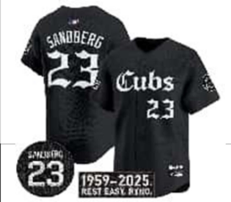 Chicago Cubs #23 Ryne Sandberg Cubs 5 Collaboration Style 3 Baseball Jersey baseball jersey product view 1