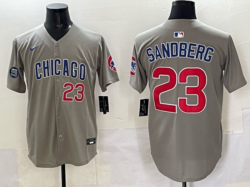 Chicago Cubs #23 Ryne Sandberg Cubs Adult Style 12 Baseball Jersey baseball jersey product view 1