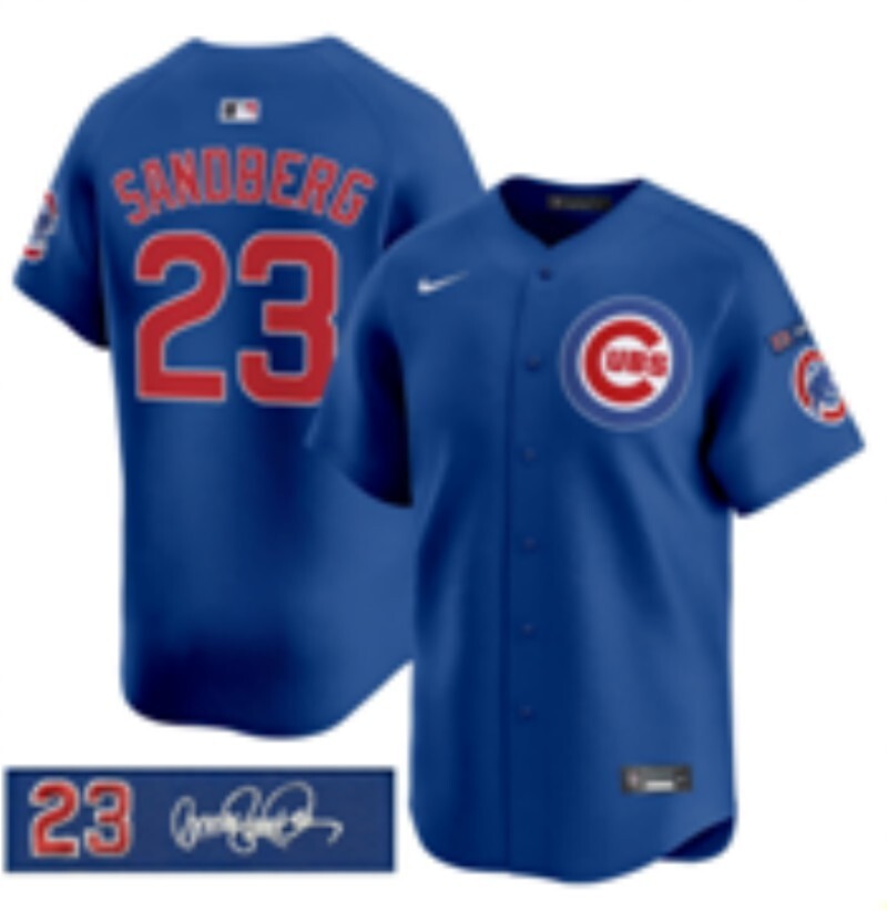 Chicago Cubs #23 Ryne Sandberg Cubs Adult Style 7 Baseball Jersey baseball jersey product view 1