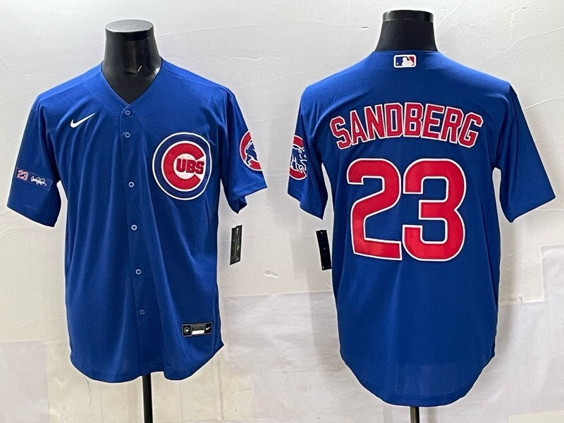 Chicago Cubs #23 Ryne Sandberg Cubs Adult Style 8 Baseball Jersey baseball jersey product view 1