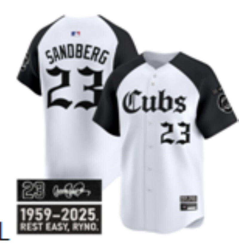 Chicago Cubs #23 Ryne Sandberg Cubs Collaboration Style 2 Baseball Jersey baseball jersey product view 1