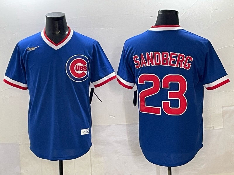 Chicago Cubs #23 Ryne Sandberg Cubs Retro Adult Style 1 Baseball Jersey baseball jersey product view 1