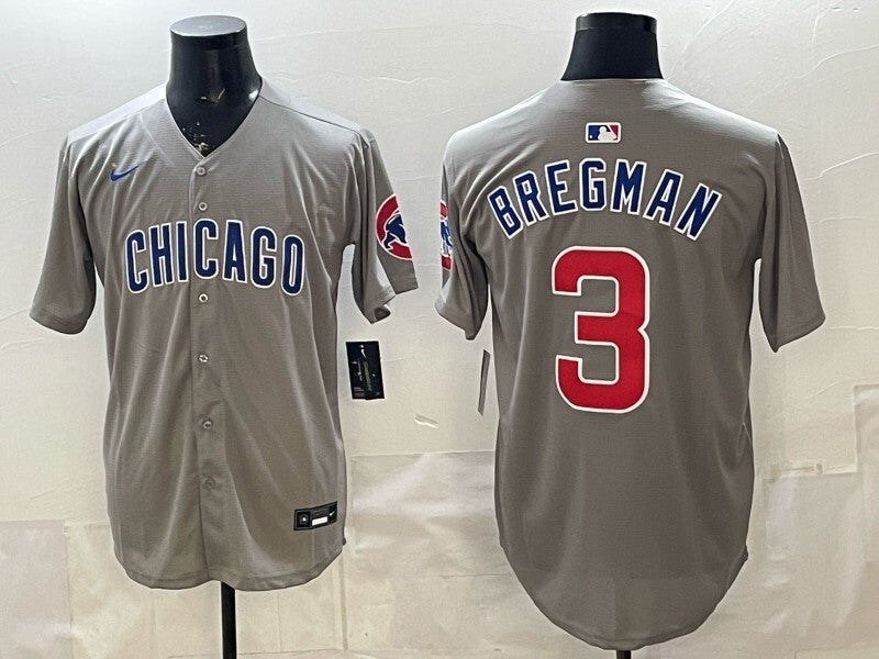 Chicago Cubs #3 Alex Bregman Cubs Adult Style 2 Baseball Jersey baseball jersey product view 1