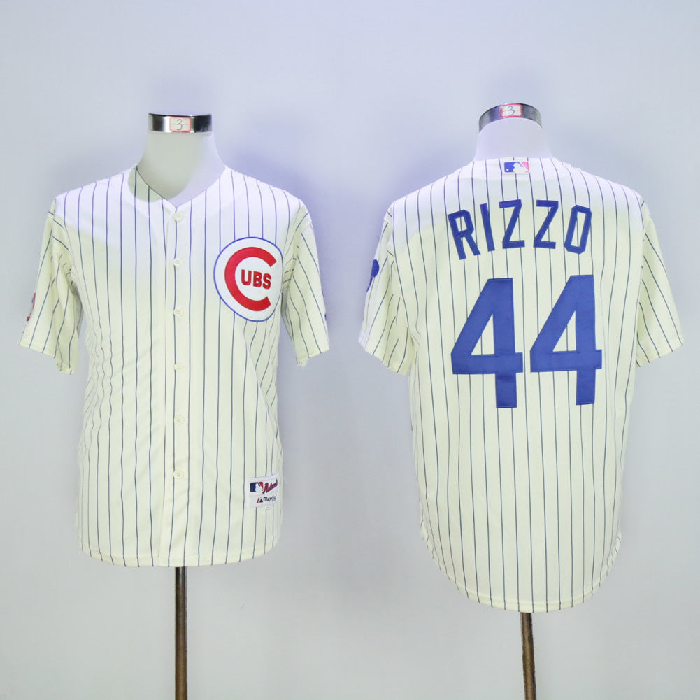 Chicago Cubs #44 Anthony Rizzo Cubs 44 Off-White 1969 Retro Baseball Jersey baseball jersey product view 1