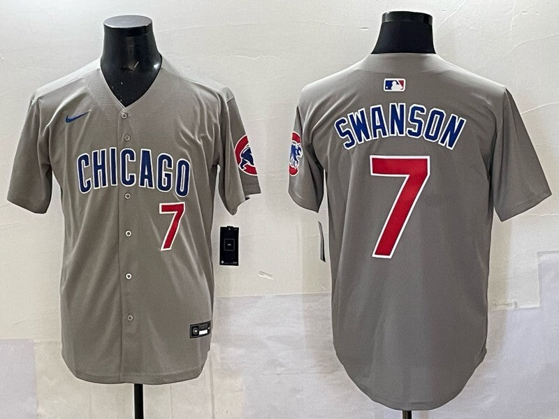 Chicago Cubs #7 Dansby Swanson Cubs Adult Baseball Jersey baseball jersey product view 1