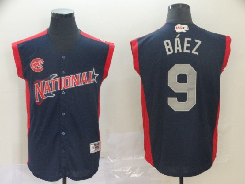 Chicago Cubs #9 Javier Baez Baseball Jersey baseball jersey product view 1