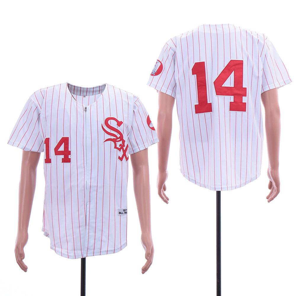 Chicago White Sox #14 Paul Konerko White Sox 14 White Red Retro Edition Baseball Jersey baseball jersey product view 1