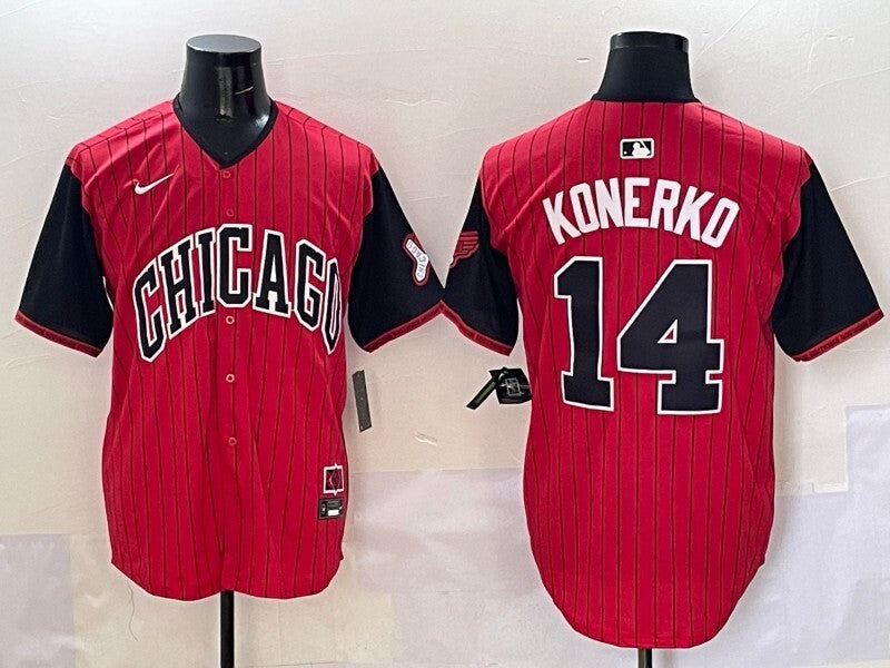 Chicago White Sox #14 Paul Konerko White Sox Collaboration Style 5 Baseball Jersey baseball jersey product view 1