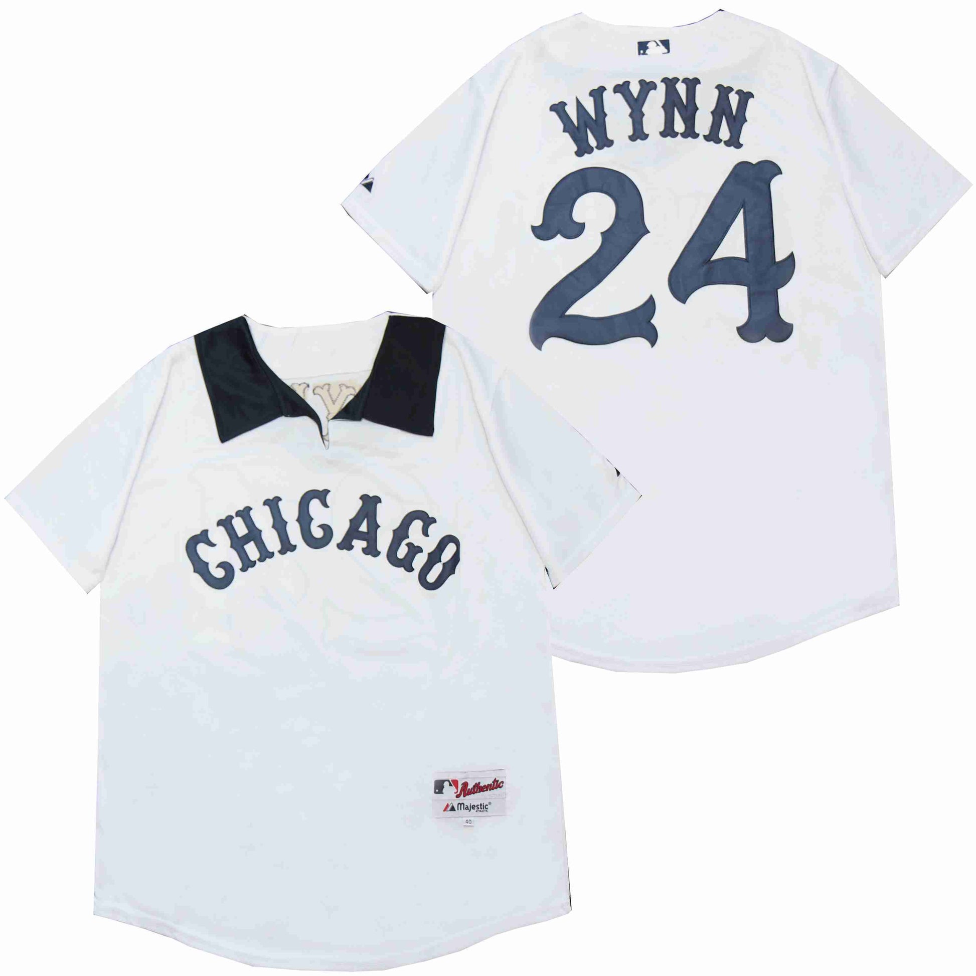 Chicago White Sox #24 Wynn White Sox 24 White Pullover Inverted Baseball Jersey baseball jersey product view 1
