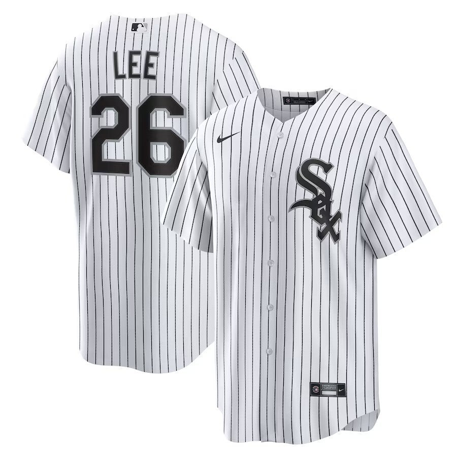 Chicago White Sox #26 Korey Lee Home Replica Jersey - White Style 2 Baseball Jersey baseball jersey product view 1