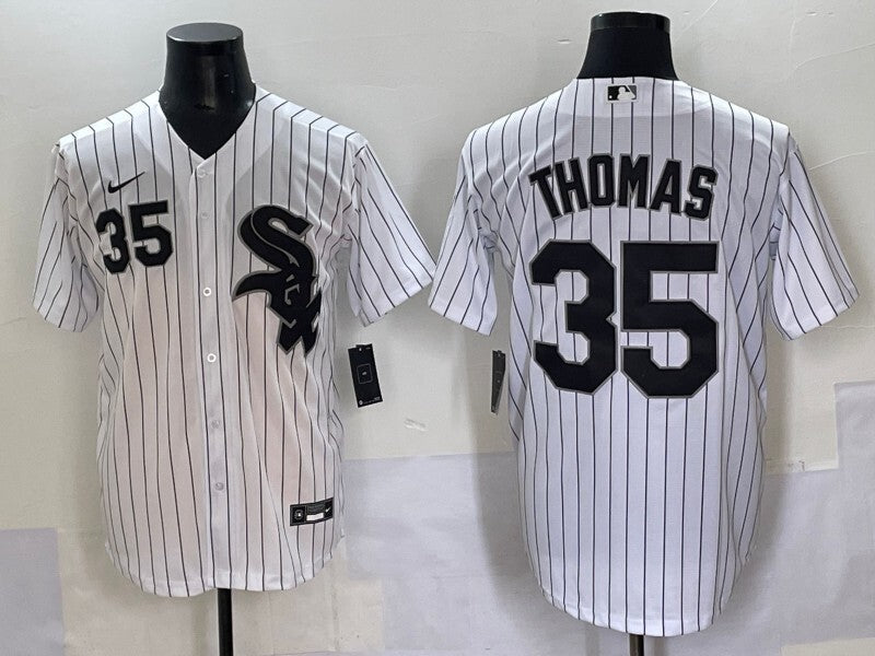 Chicago White Sox #35 Frank Thomas White Sox Adult Style 1 Baseball Jersey baseball jersey product view 1
