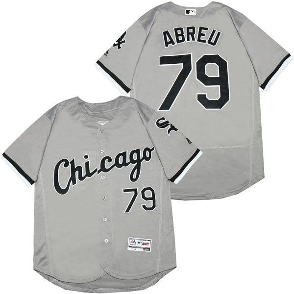 Chicago White Sox #79 Jose Abreu White Sox 79 Gray Elite Baseball Jersey baseball jersey product view 1