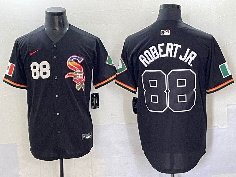 Chicago White Sox #88 Luis Robert Jr. White Sox 7 Rainbow Style 1 Baseball Jersey baseball jersey product view 1