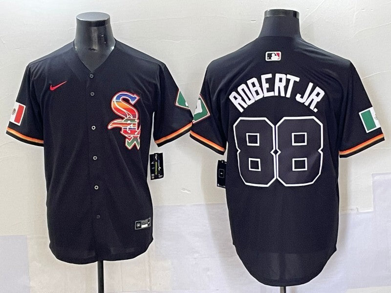 Chicago White Sox #88 Luis Robert Jr. White Sox 7 Rainbow Style 2 Baseball Jersey baseball jersey product view 1