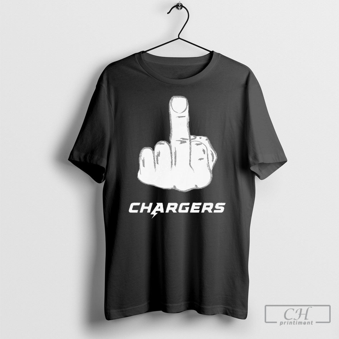 Chief Middle Finger Chargers 2025 T Shirt Unisex T-shirt, Sweatshirt, Hoodie, Long Sleeve Tee - T-Shirt, Sweatshirt, Hoodie