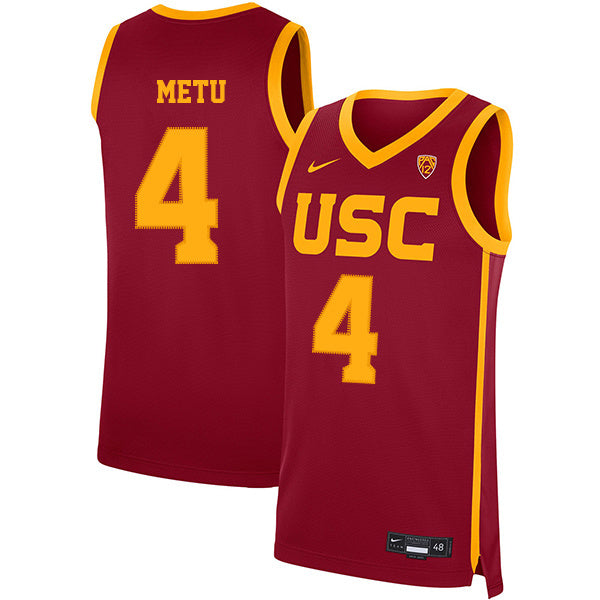 Chimezie Metu 4 Red College Football Jersey football jersey product view 1