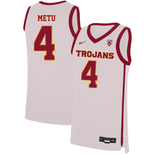 Chimezie Metu 4 White College Football Jersey football jersey product view 1