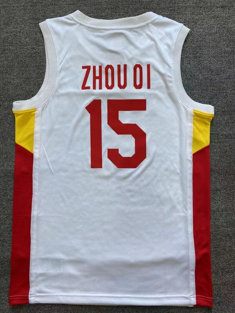 China World Cup Qualifier China White Style 10 Basketball Jersey basketball jersey product view 1
