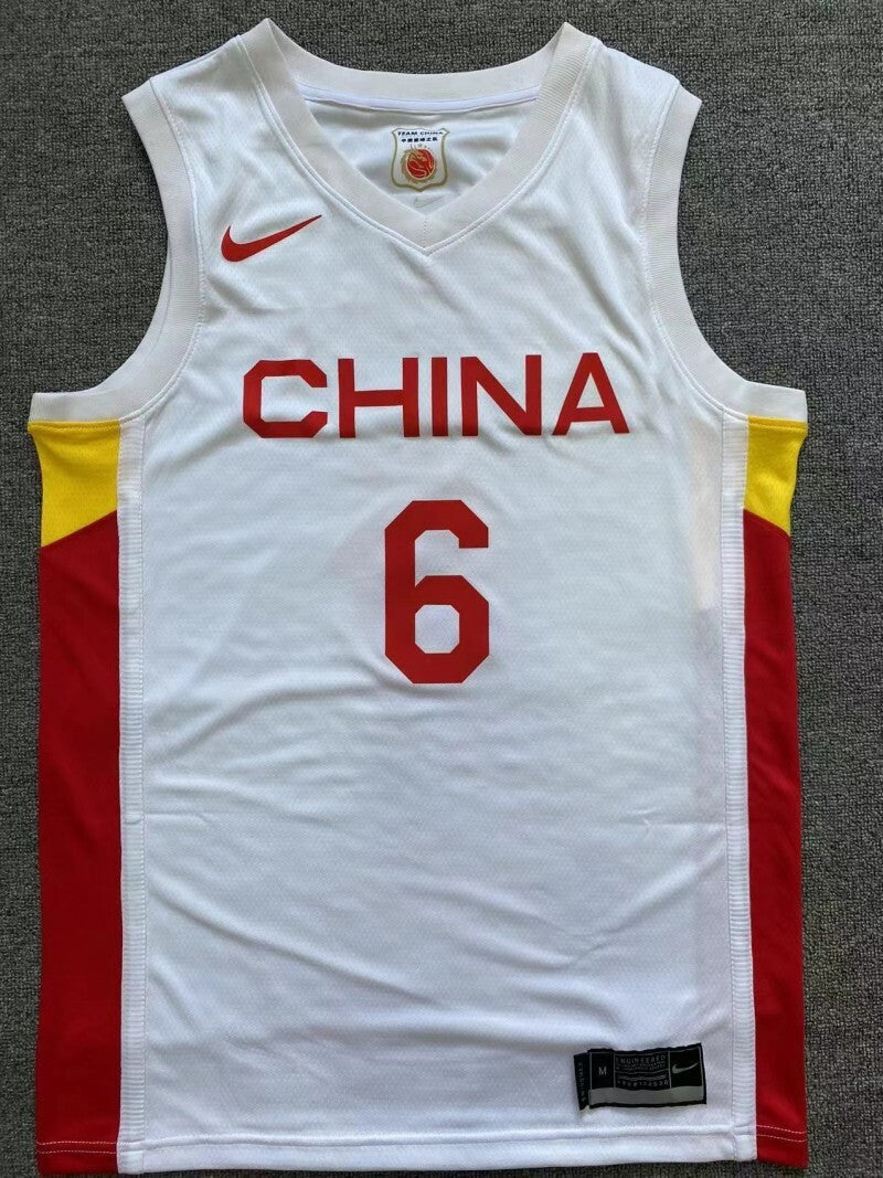 China World Cup Qualifier China White Style 7 Basketball Jersey basketball jersey product view 1