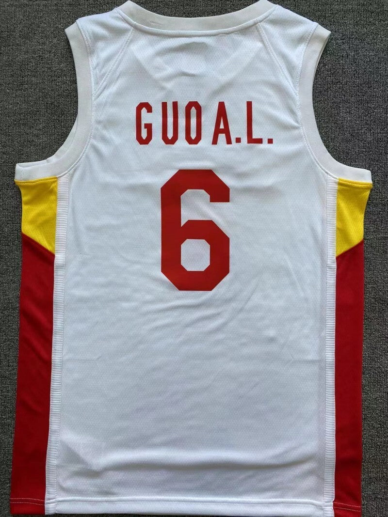 China World Cup Qualifier China White Style 8 Basketball Jersey basketball jersey product view 1