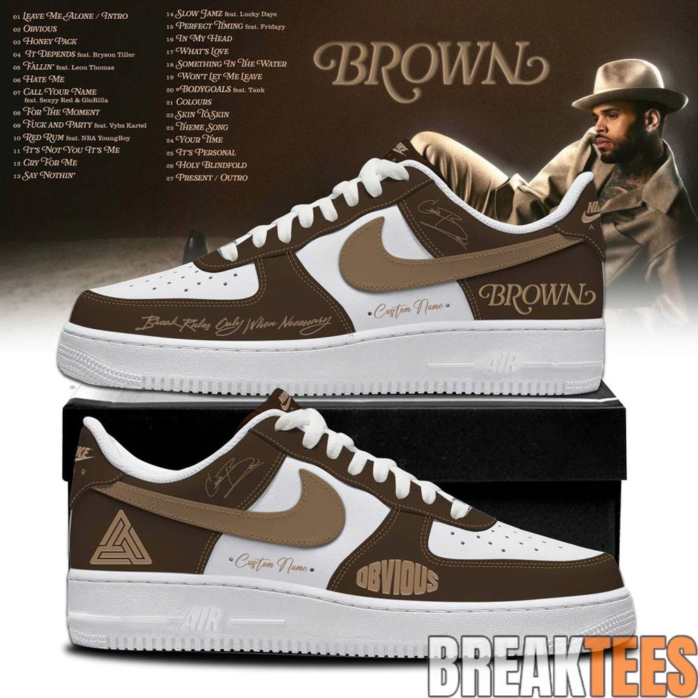 Chris Brown BROWN Album Custom Air Force 1 Sneaker Unisex T-shirt, Sweatshirt, Hoodie, Long Sleeve Tee - T-Shirt, Sweatshirt, Hoodie