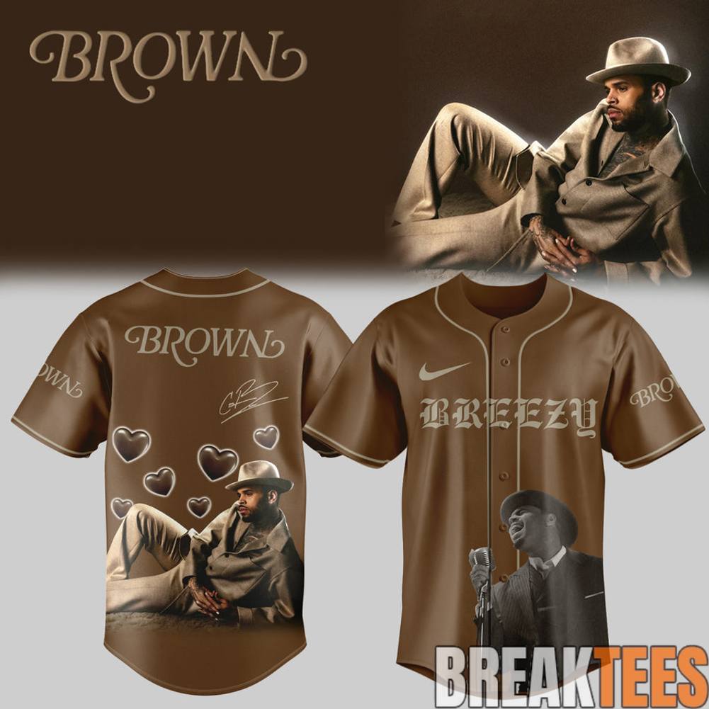Chris Brown BROWN Album Special Baseball Jersey baseball jersey product view 1