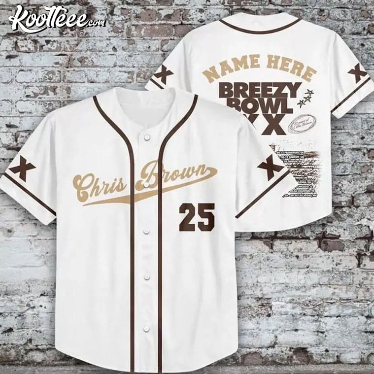 Chris Brown Breezy Bowl XX Custom Baseball Jersey baseball jersey product view 1