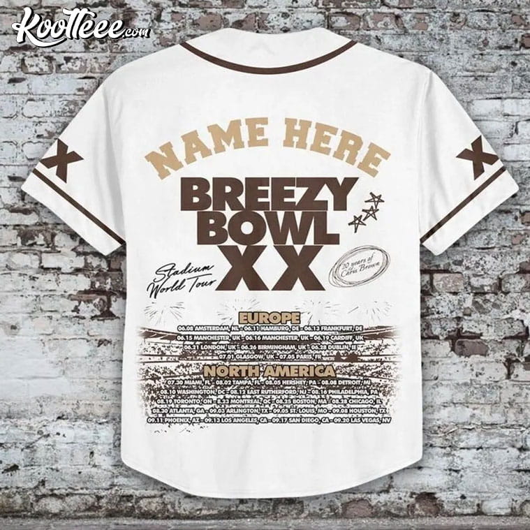 Chris Brown Breezy Bowl XX Custom Baseball Jersey baseball jersey product view 3