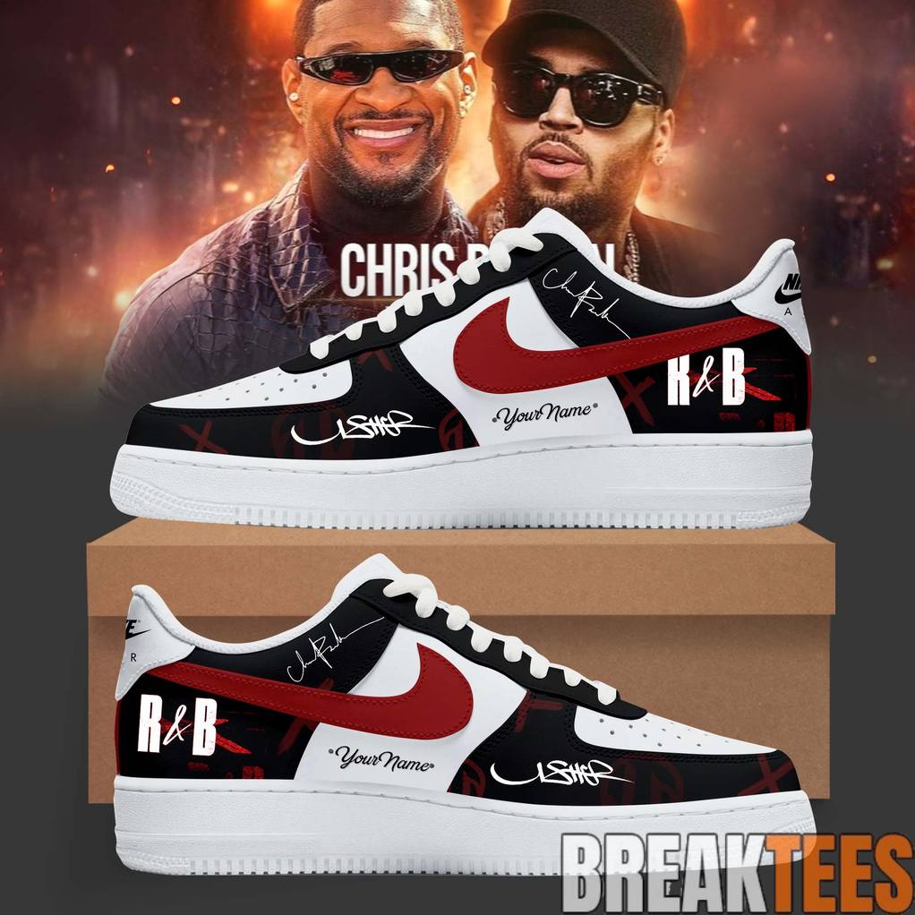 Chris Brown x Raymond Usher RB Tour 2026 Custom Air Force 1 Unisex T-shirt, Sweatshirt, Hoodie, Long Sleeve Tee - T-Shirt, Sweatshirt, Hoodie