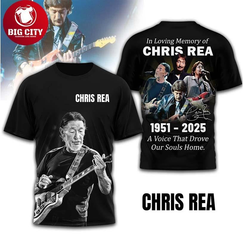 Chris Rea A Voice That Drove Our Souls Home Two Sided Shirt Unisex T-shirt, Sweatshirt, Hoodie, Long Sleeve Tee - T-Shirt, Sweatshirt, Hoodie