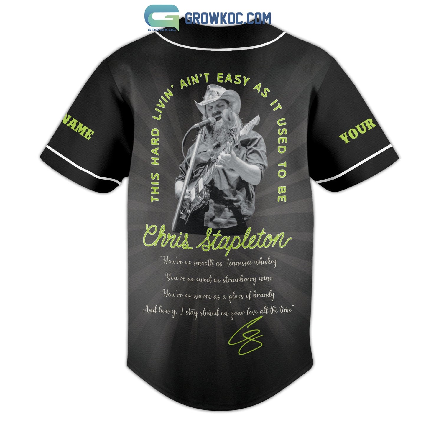Chris Stapleton All American Road Show 2023 Personalized Baseball Jersey baseball jersey product view 3