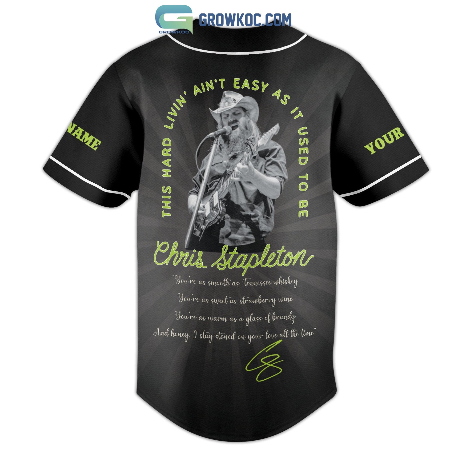 Chris Stapleton All American Road Show 2023 Personalized Baseball Jersey baseball jersey product view 3