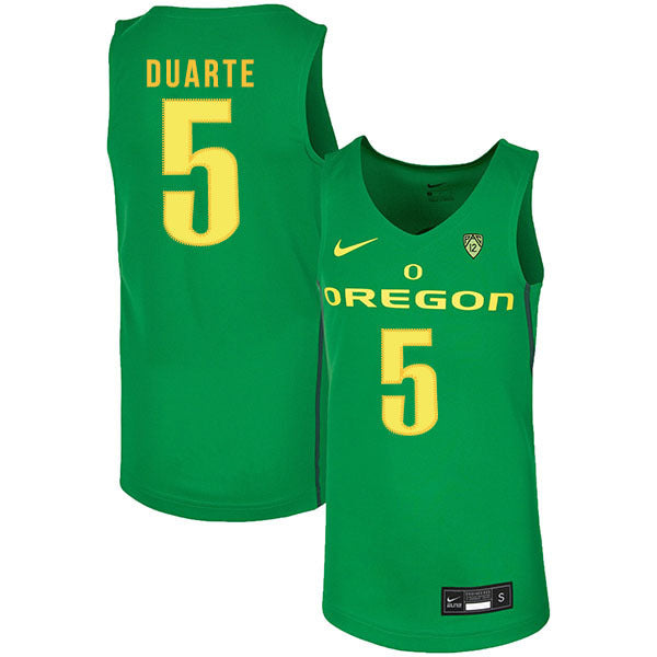 Chris Duarte 5 Green College Football Jersey football jersey product view 1