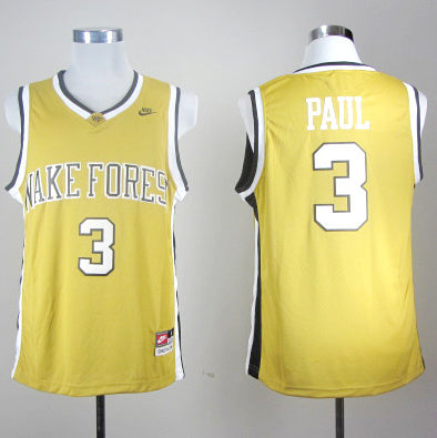 Chris Paul 3 Gold College Football Jersey football jersey product view 1