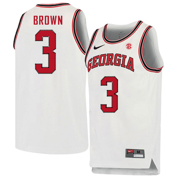 Christian Brown 3 Crew Neck White College Football Jersey football jersey product view 1