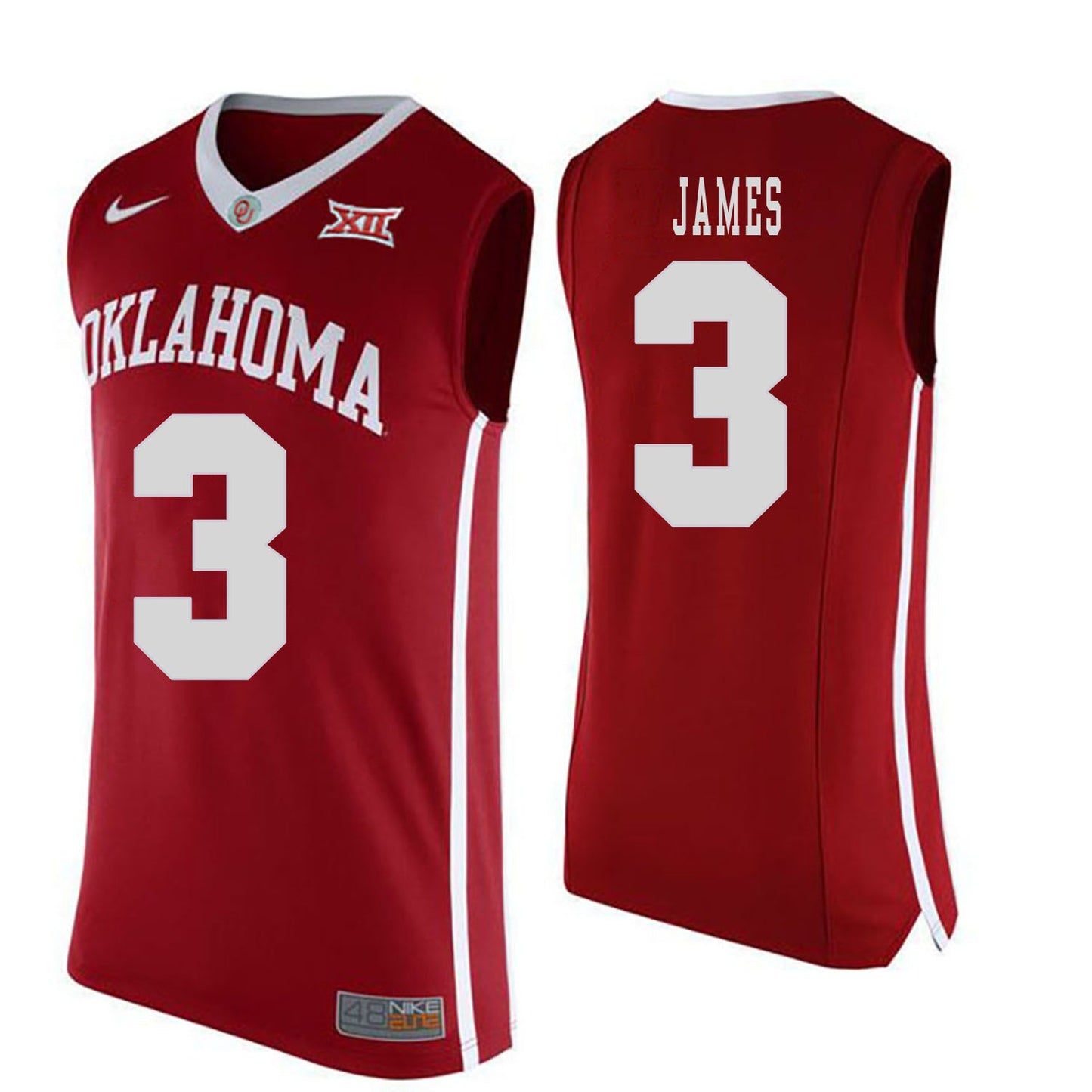 Christian James 3 Red College Football Jersey football jersey product view 1