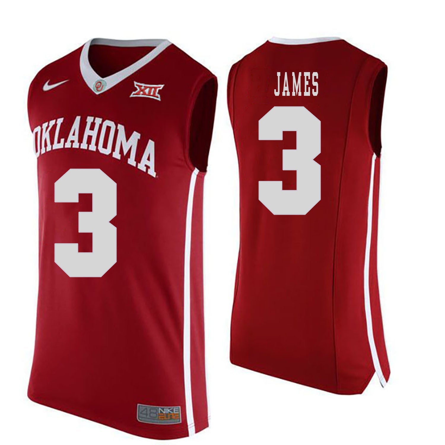 Christian James 3 Red College Football Jersey football jersey product view 1