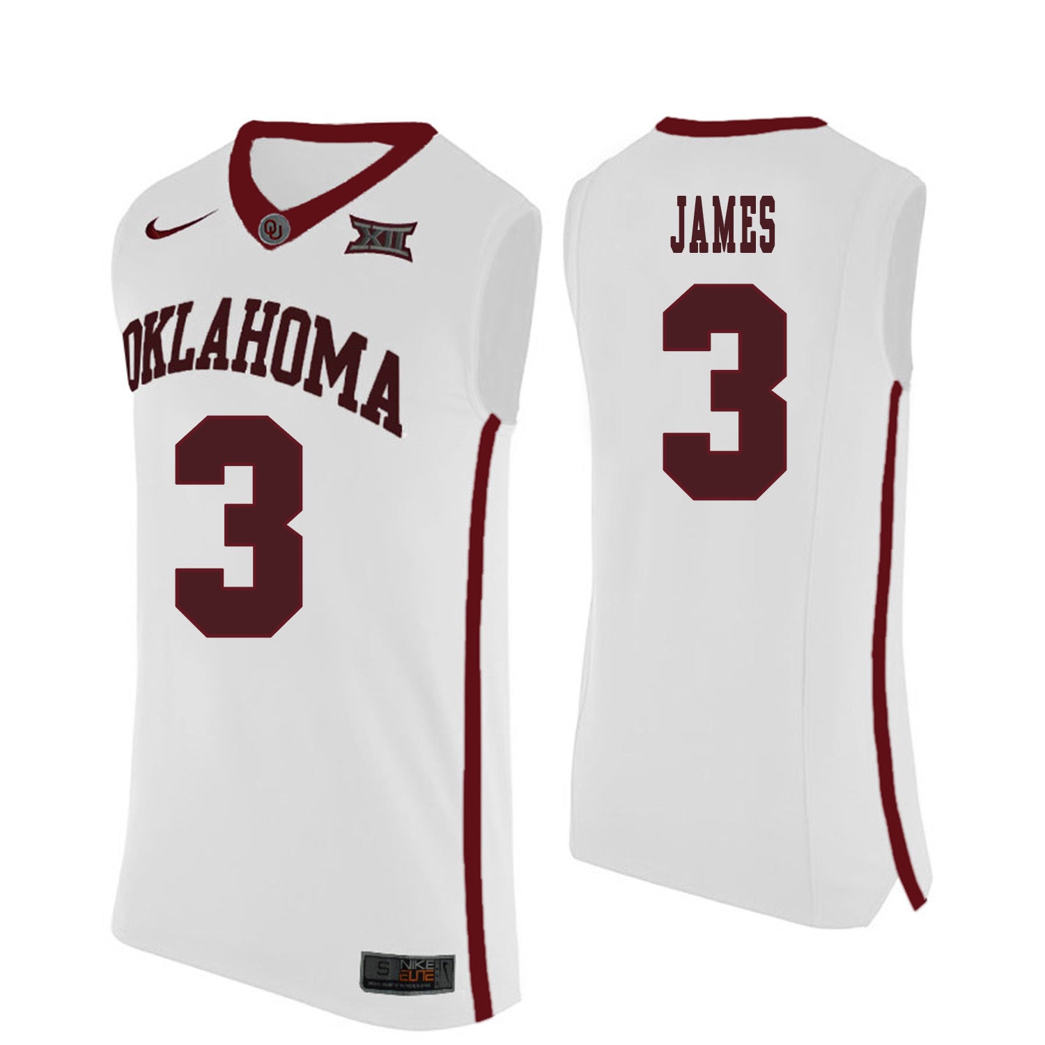 Christian James 3 White College Football Jersey football jersey product view 1