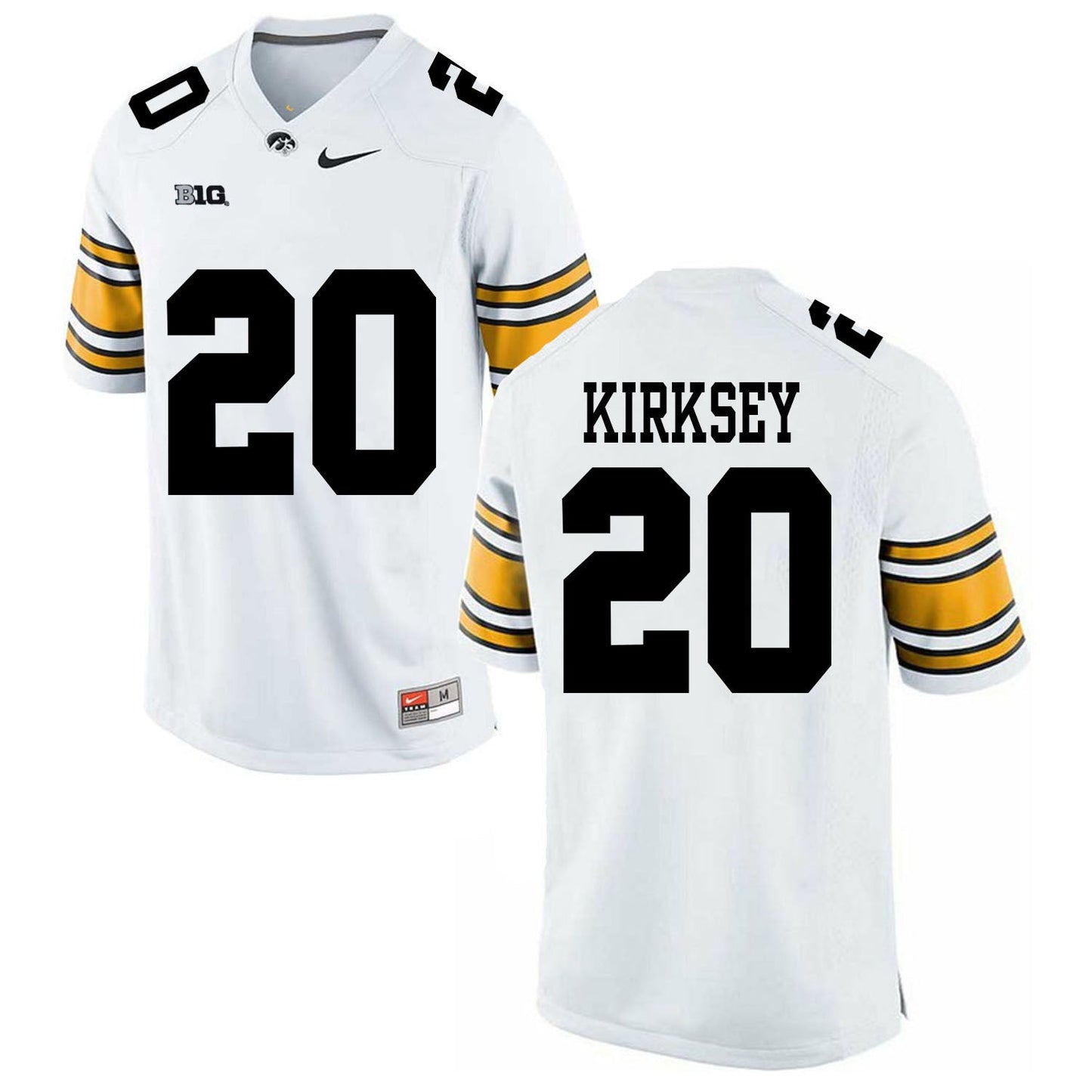 Christian Kirksey 20 White College Football Jersey football jersey product view 1