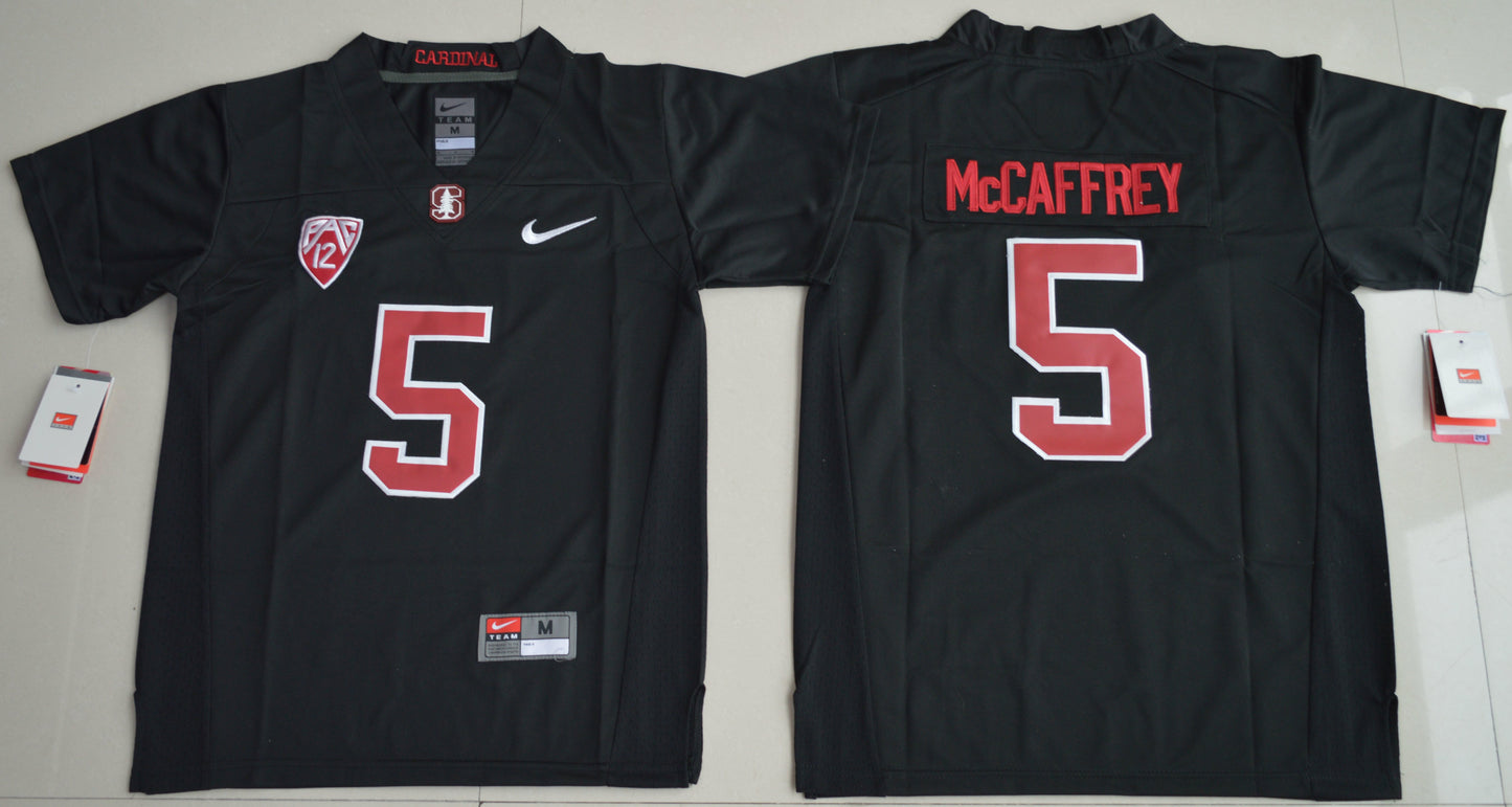 Christian McCaffrey 5 Youth Lights Out College Football Jersey football jersey product view 1