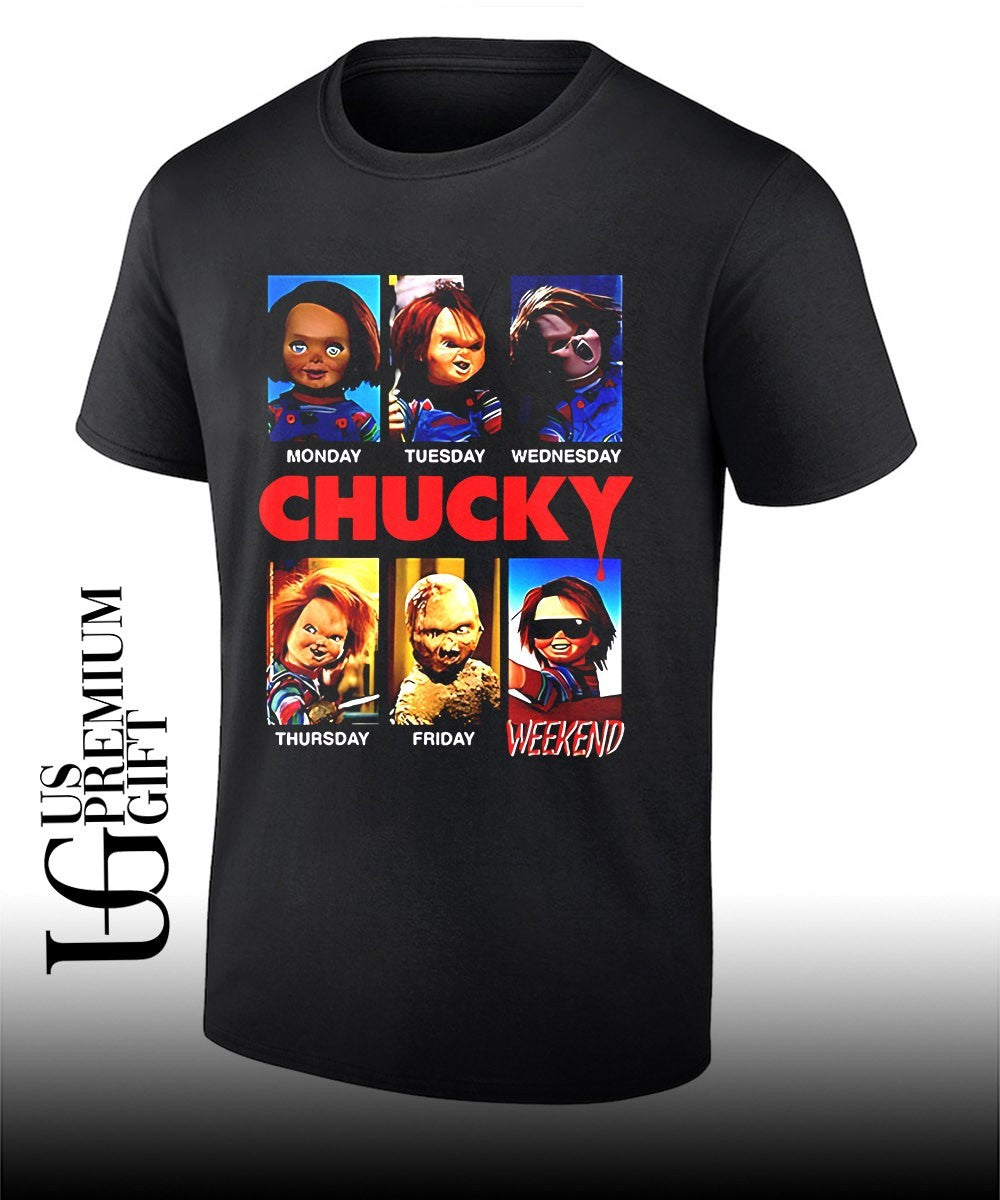 Chucky Days of The Week Moods shirt Unisex T-shirt, Sweatshirt, Hoodie, Long Sleeve Tee - T-Shirt, Sweatshirt, Hoodie