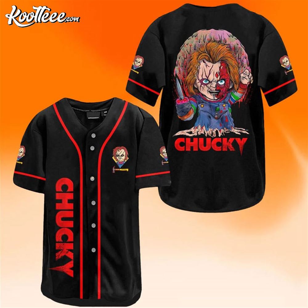 Chucky Horror Halloween Gift Baseball Jersey baseball jersey product view 1