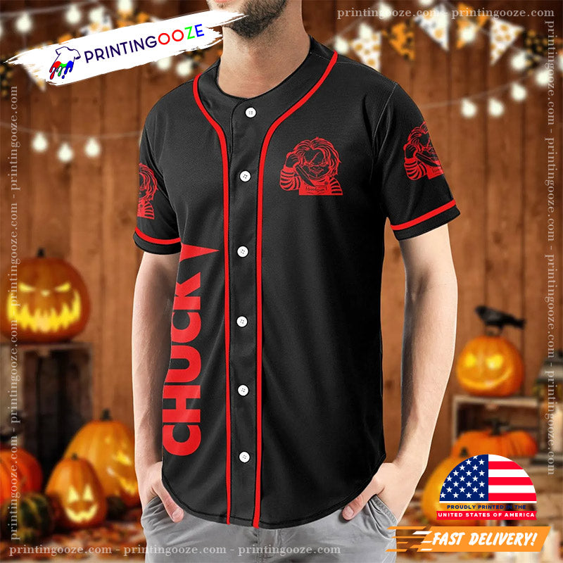 Chucky The Killer Halloween Movie Baseball Jersey baseball jersey product view 1