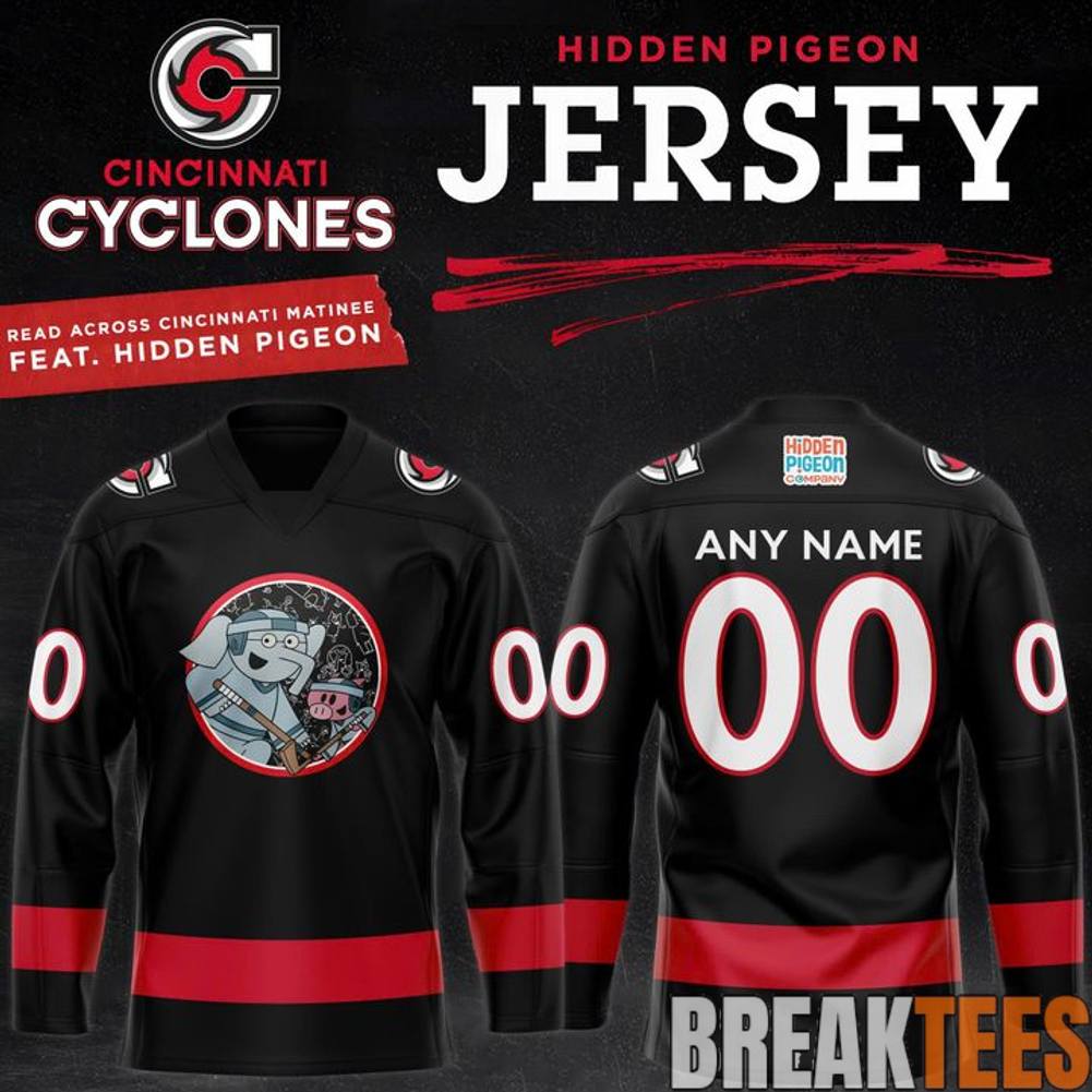 Cincinnati Cyclones Hidden Piegon Hockey Jersey hockey jersey product view 1