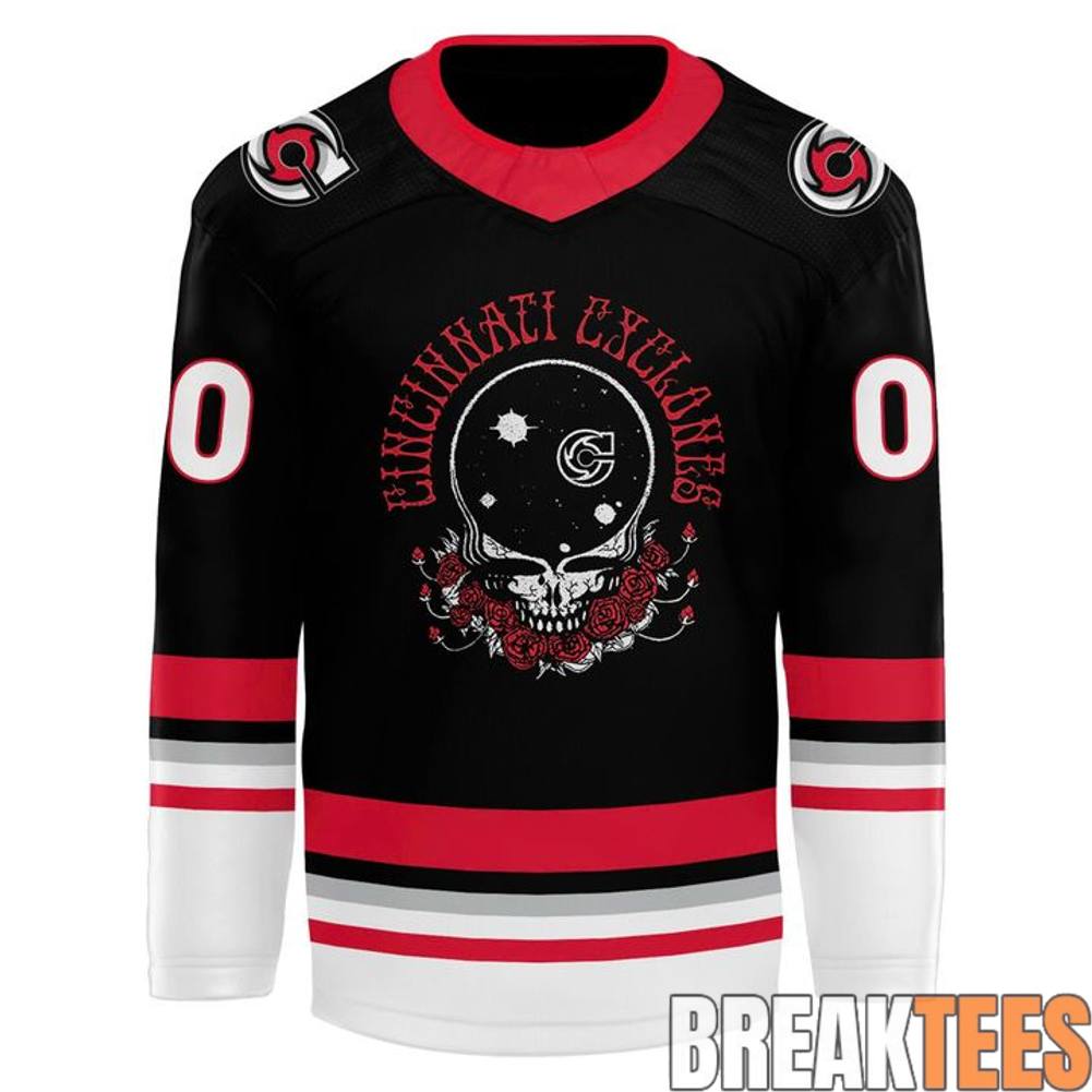 Cincinnati Cyclones x Grateful Dead Night Hockey Jersey hockey jersey product view 2