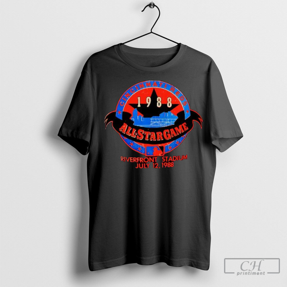 Cincinnati Reds 1988 All Star Game Vintage Baseball Posters Black Shirt Unisex T-shirt, Sweatshirt, Hoodie, Long Sleeve Tee - T-Shirt, Sweatshirt, Hoodie